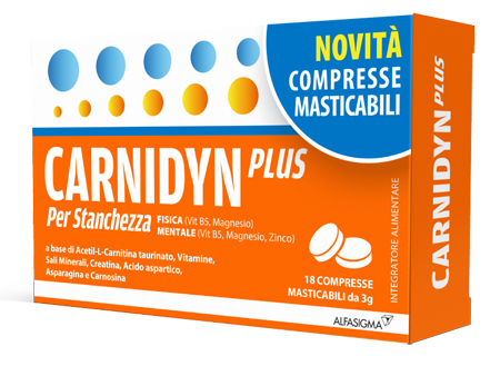 CARNIDYN PLUS 18 COMPRESSE MASTICABILI - Farmamood