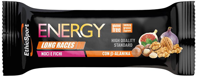 ETHICSPORT ENERGY LONG RACES BARRETTA ENERGETICA CON BETA-ALANINA NOCI E FICHI 40 G - Farmamood