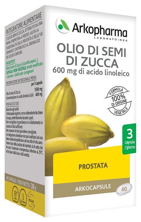 ARKO CAPSULE OLIO SEMI ZUCCA 60 CAPSULE - Farmamood