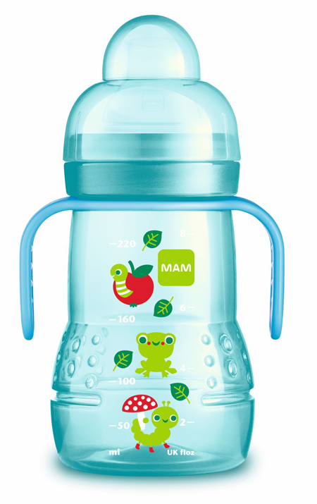 MAM TRAINER 220 ML 4+ BECCUCCIO SOFT SILICONE MASCHIO - Farmamood