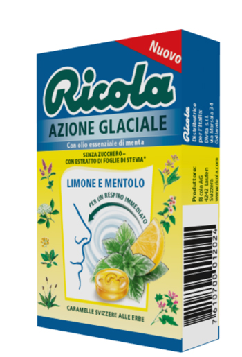 RICOLA AZIONE GLACIALE LIMONE E MENTOLO 50 G - Farmamood