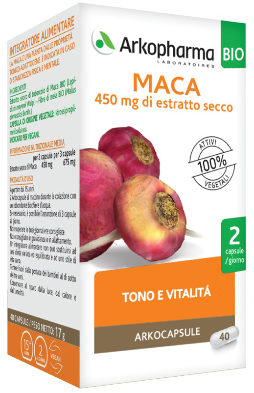 ARKO CAPSULE MACA BIO 40 CAPSULE - Farmamood