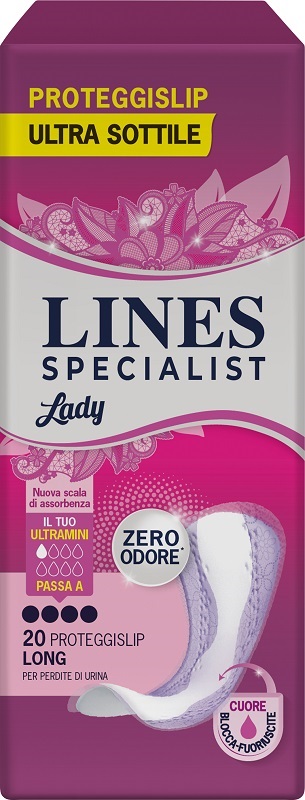 ASSORBENTI PER INCONTINENZA LINES SPECIALIST LADY LONG 20 PEZZI - Farmamood