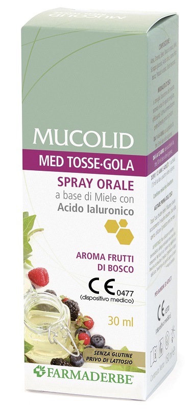 MUCOLID MED TOSSE GOLA SPRAY ORALE 30 ML AROMA FRUTTI DI BOSCO - Farmamood