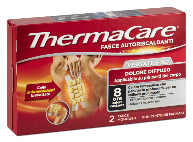 FASCIA AUTORISCALDANTE VERSATILE THERMACARE XL 2 PEZZI - Farmamood