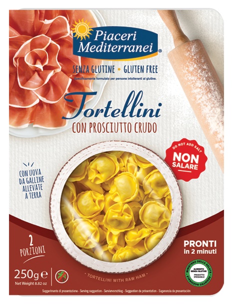 PIACERI MEDITERRANEI TORTELLINI PROSCIUTTO 250 G - Farmamood