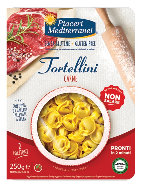 PIACERI MEDITERRANEI TORTELLINI CARNE 250 G - Farmamood