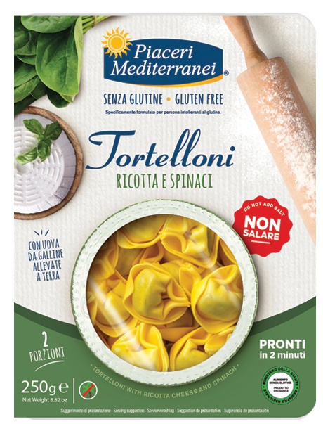 PIACERI MEDITERRANEI TORTELLONI RICOTTA SPINACI 250 G - Farmamood