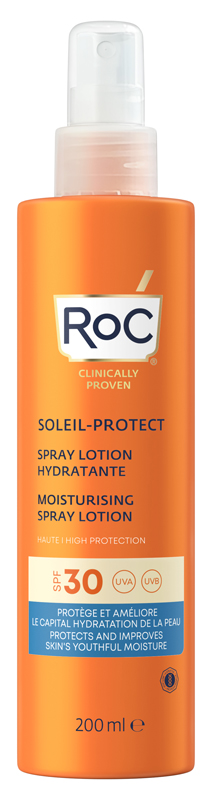 ROC LOZIONE SPRAY SOLARE CORPO SPF 30 IDRATANTE 200 ML - Farmamood