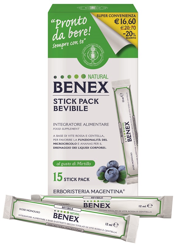BENEX BEVIBILE 15 STICK DA 12 ML TAGLIO PREZZO - Farmamood