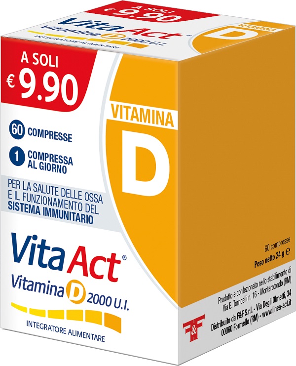 VITA ACT VITAMINA D 2000UI 60 COMPRESSE - Farmamood