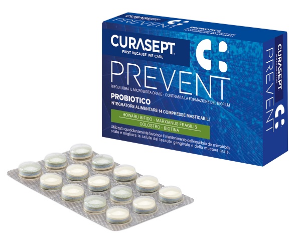 CURASEPT PREVENT PROBIOTICO 14 COMPRESSE MASTICABILI - Farmamood
