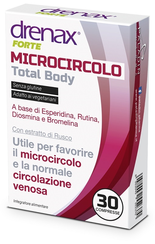 DRENAX FORTE MICROCIRCOLO TOTAL BODY 30 COMPRESSE - Farmamood