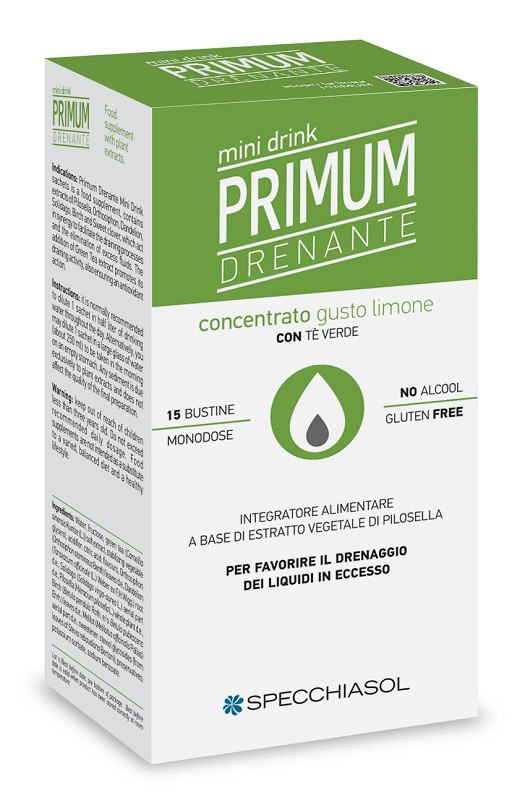 PRIMUM DRENANTE MINIDRINK LIMONE 15 STICK DA 10 ML - Farmamood