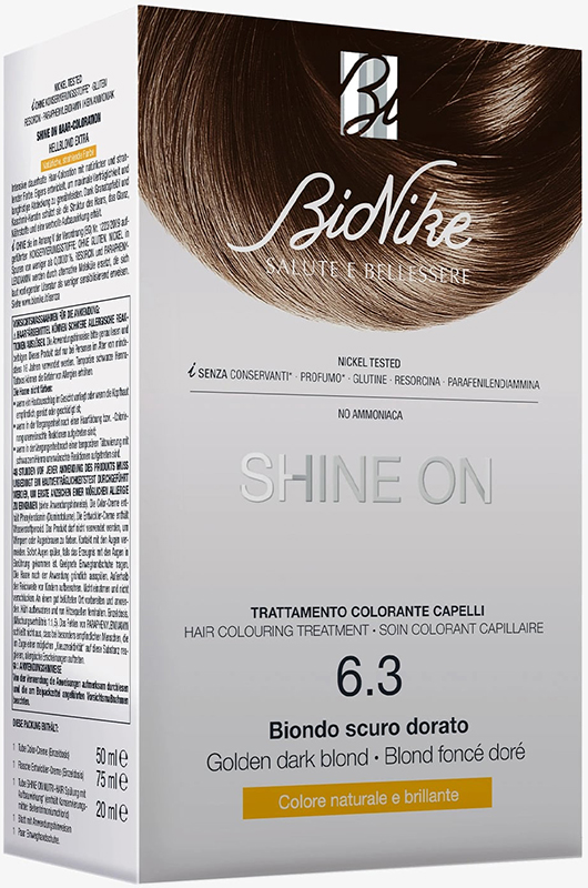 SHINE ON BIONDO SCURO DORATO 6,3 FLACONE 75 ML + TUBO 50 ML - Farmamood