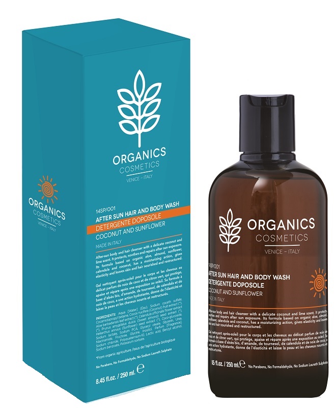 ORGANICS PHARM AFTER SUN HAIR AND BODY WASH 250 ML - Farmamood
