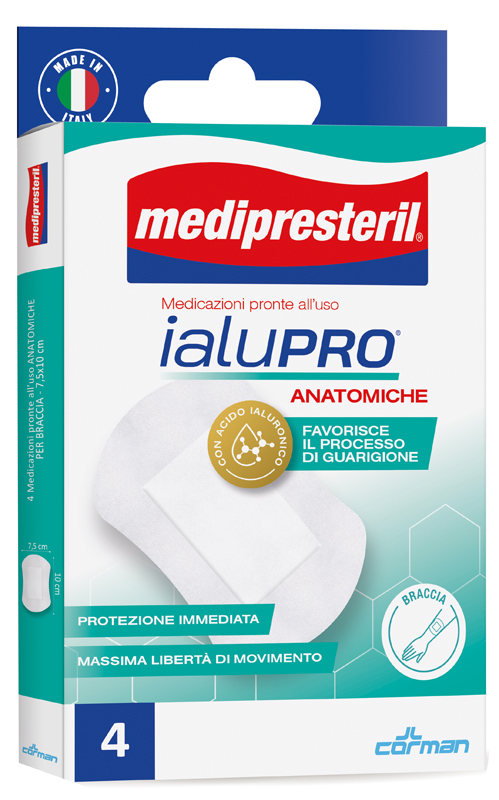 MEDIPRESTERIL IALUPRO BRACCIA 7,5X10 CM 4 PEZZI - Farmamood