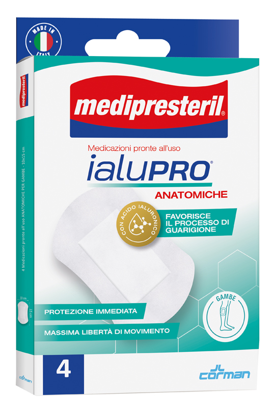 MEDIPRESTERIL IALUPRO GAMBE 10X15 CM 4 PEZZI - Farmamood
