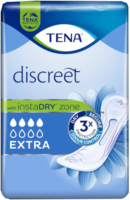 ASSORBENTE INCONTINENZA LEGGERA TENA DISCREET EXTRA 10 PEZZI - Farmamood