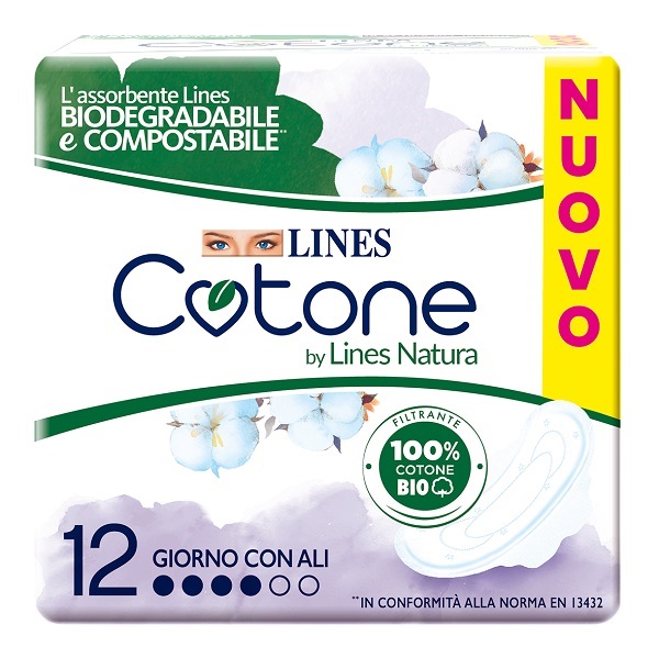 LINES COTONE BIO ULTRA ALI 12 PEZZI - Farmamood