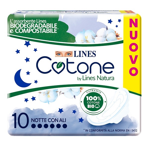 LINES COTONE BIO ULTRA NOTTE 10 PEZZI - Farmamood