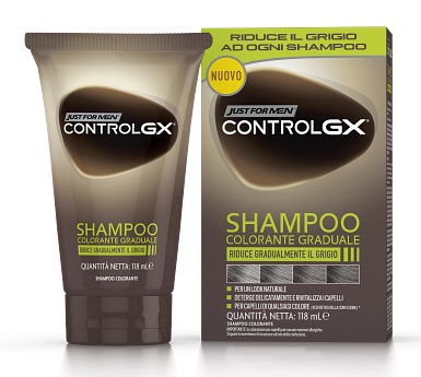 JUST FOR MEN CONTROL GX SHAMPOO COLORANTE GRADUALE 150 ML - Farmamood