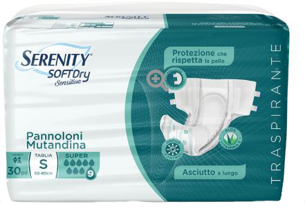 PANNOLONE MUTANDINA SERENITY SD SENSITIVE SUPER L 15 PEZZI - Farmamood