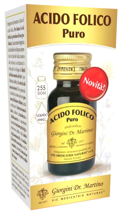 ACIDO FOLICO PURO LIQUIDO ANALCOLICO 30 ML - Farmamood