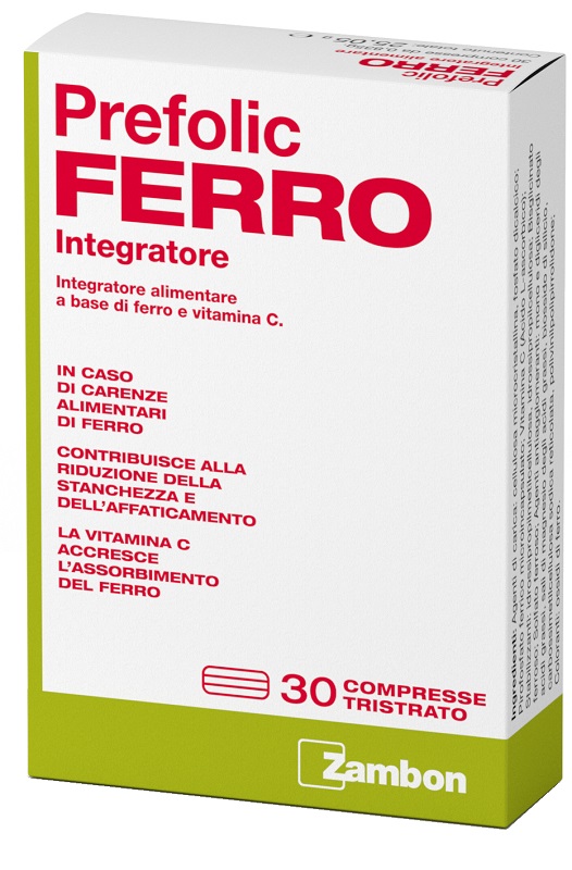 PREFOLIC FERRO 30 COMPRESSE - Farmamood
