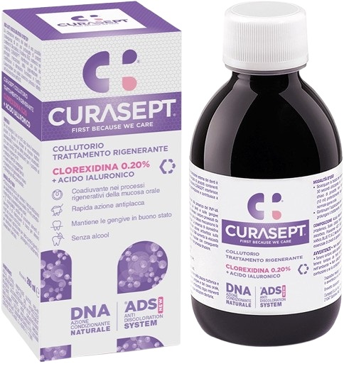 CURASEPT COLLUTORIO ADS DNA TRATTAMENTO RIGENERANTE 200 ML - Farmamood