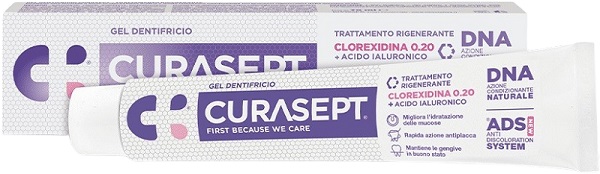 CURASEPT GEL DENTIFRICIO ADS DNA TRATTAMENTO RIGENERANTE 75 ML - Farmamood