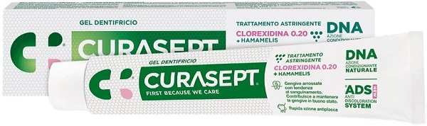 CURASEPT GEL DENTIFRICIO ADS DNA TRATTAMENTO ASTRINGENTE 75 ML - Farmamood