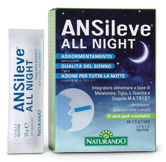 ANSILEVE ALL NIGHT 21 STICK PACK OROSOLUBILI - Farmamood