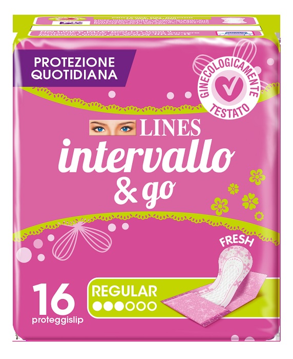 PROTEGGISLIP LINES INTERVALLO FRESH&GO RIPIEGATI 16 PEZZI - Farmamood