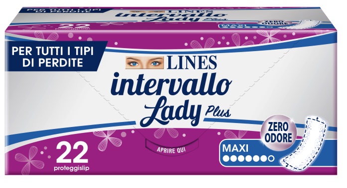 PROTEGGISLIP LINES INTERVALLO LADY PLUS MAXI 22 PEZZI - Farmamood