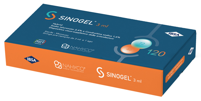 SIRINGA INTRA-ARTICOLARE SINOGEL 2,4% + 1,6% 3 ML 1 FS + AGO GAUGE 21 - Farmamood