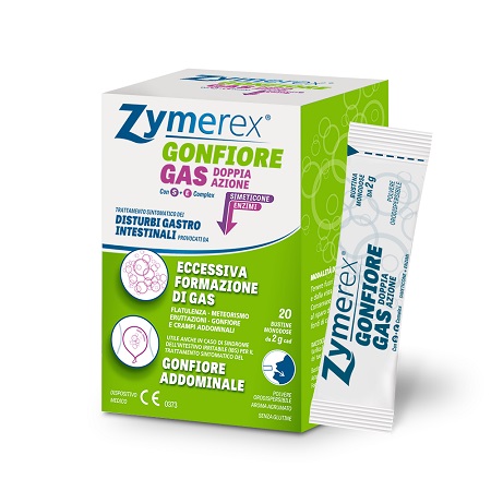 ZYMEREX GAS DOPPIA AZIONE CON S+E COMPLEX 20 BUSTINE MONODOSE DA 2 G - Farmamood