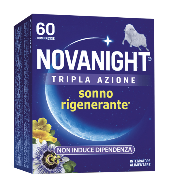 NOVANIGHT TRIPLA AZIONE SONNO RIGENERANTE 60 COMPRESSE - Farmamood