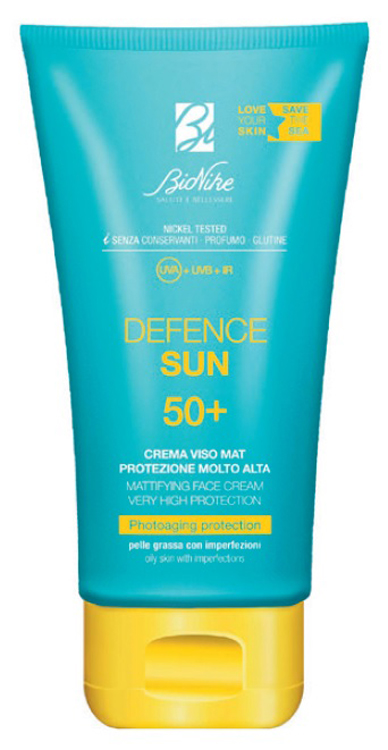 DEFENCE SUN CREMA VISO MAT SPF50+ PROTEZIONE MOLTO ALTA 50 ML - Farmamood
