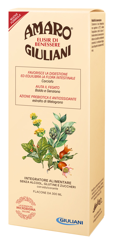 AMARO GIULIANI ELISIR BENESSERE 300 ML NUOVA FORMULA - Farmamood