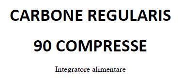 CARBONE REGULARIS 90 COMPRESSE - Farmamood