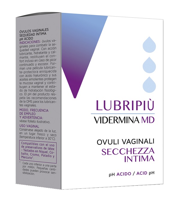 VIDERMINA LUBRIPIU' OVULI VAGINALI 2 BLISTER DA 5 OVULI - Farmamood