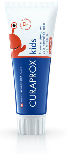 CURAPROX KIDS TOOTHPASTE STRAWBERRY FLAVOR 0 PPM 60 ML - Farmamood