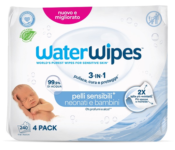 WATERWIPES BIO 4 X 60 PEZZI - Farmamood