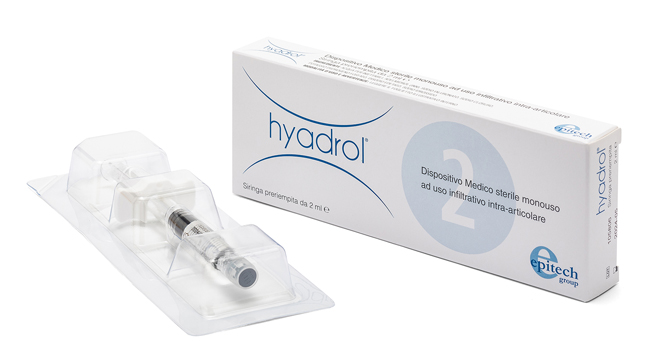 SIRINGA INTRA-ARTICOLARE HYADROL CON ACIDO IALURONICO 1% E ADELMITROL 2% CAPACITA' 2 ML - Farmamood