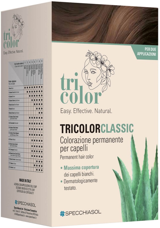 TRICOLOR CLASSIC 7 BIONDO 2 TUBI 50 ML + 2 SHAKER 50 ML + 4 BUSTINE 8 ML - Farmamood