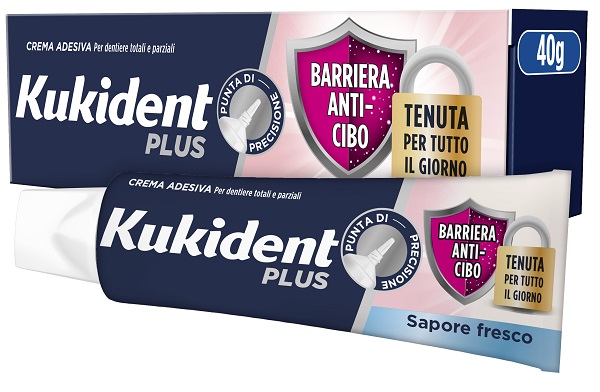 KUKIDENT PLUS DOPPIA PROTEZIONE CREMA ADESIVA DENTIERE 40 G - Farmamood