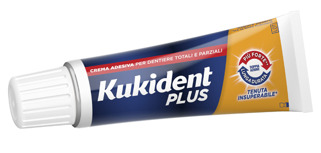 KUKIDENT PLUS DOPPIA AZIONE CREMA ADESIVA DENTIERE 40 G - Farmamood