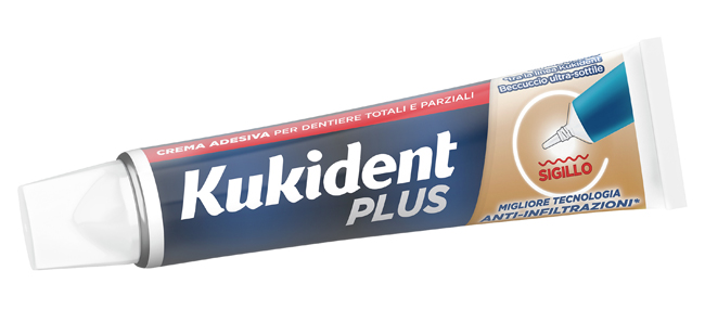 KUKIDENT PLUS SIGILLO ANTI INFILTRAZIONI CREMA ADEISVA DENTIERE 40 G - Farmamood