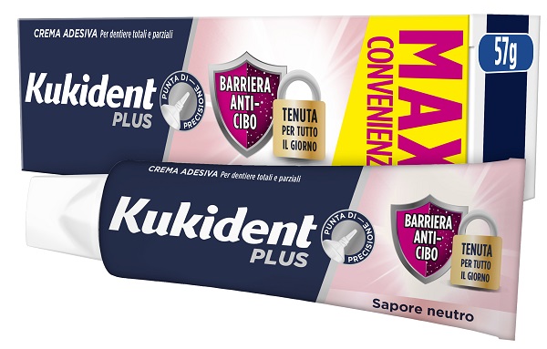 KUKIDENT PLUS SIGILLO ANTI INFILTRAZIONI CREMA ADESIVA DENTIERE 57 G - Farmamood
